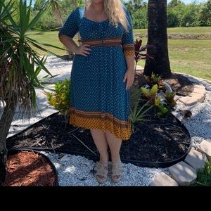 3/4 in sleeve boho dress
